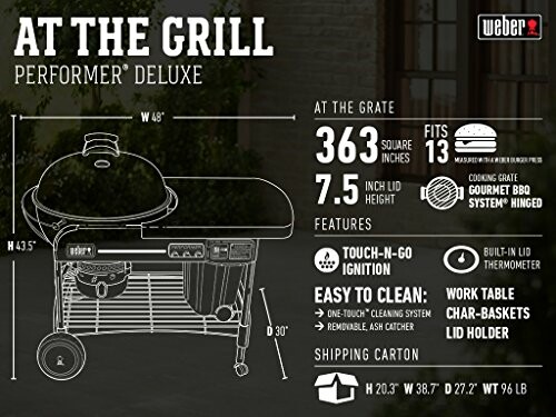 Weber Performer Deluxe Grill features and specifications.